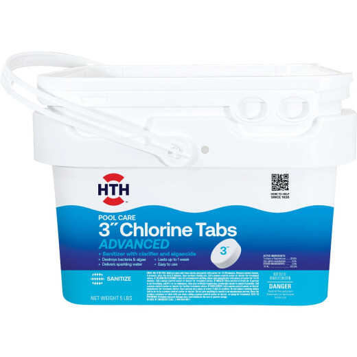 HTH Pool Care 3 In. 5 Lb. Chlorine Tabs Advanced